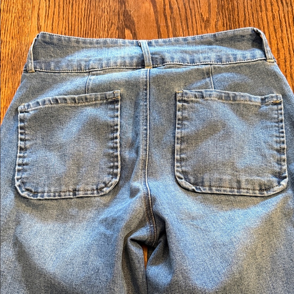 D.Jeans Wide Leg Jeans Size 6 High Rise Y2K Utility Denim - Picture 4 of 10